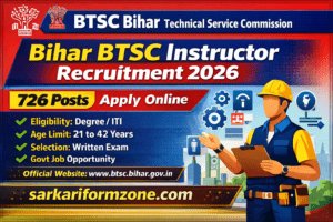 Bihar BTSC Instructor Recruitment 2026 Apply Online