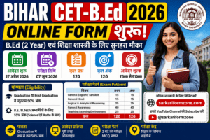 Bihar CET B.Ed 2026 online form feature image with exam date, application fee, eligibility and admission details