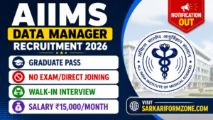 AIIMS Data Manager Recruitment 2026 Notification for Graduate Pass Candidates with Walk-in Interview and ₹15,000 Monthly Salary