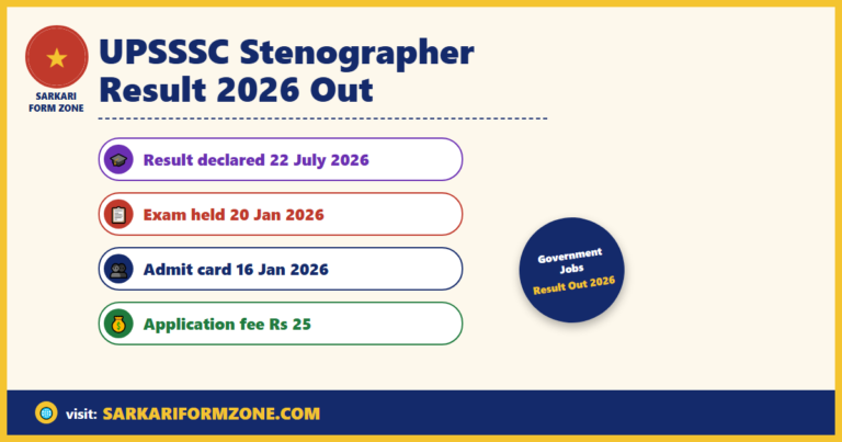 UPSSSC Stenographer Result 2026 Declared